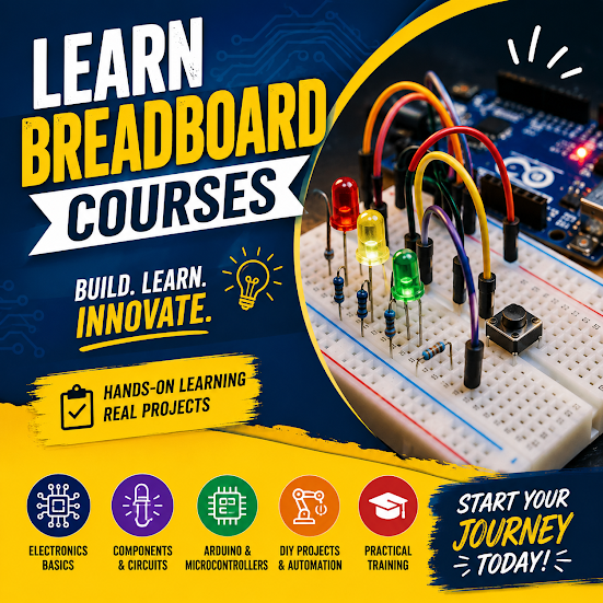 🔌 Learn Breadboard Courses – Turn Ideas Into Real Electronic Projects!